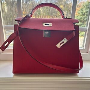 Hermes Kelly sellier 28 Rouge Casaque